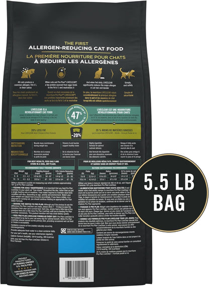Liveclear Cat Food Weight Management and Cat Allergen Reducer Chicken and Rice Formula - 5.5 Lb. Bag